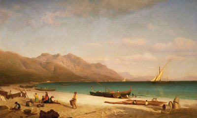 Zatoka Salerno, 1858 autorstwa Albert Bierstadt