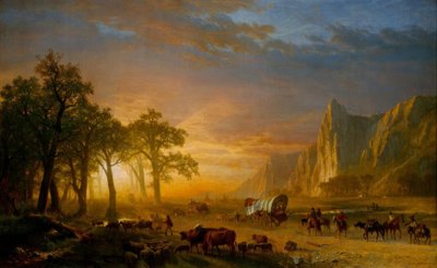 Emigranci przemierzający równiny autorstwa Albert Bierstadt