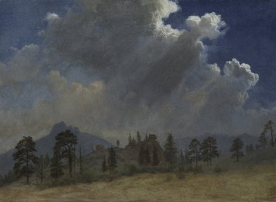 Jodły i burzowe chmury autorstwa Albert Bierstadt