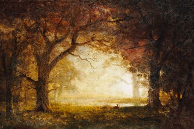 Leśny wschód słońca autorstwa Albert Bierstadt