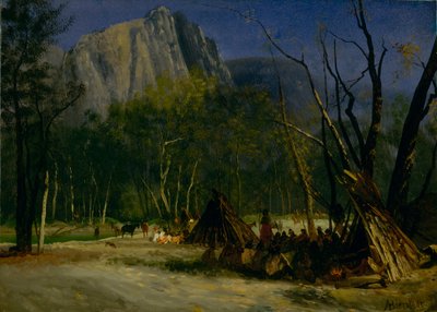 Indianie w Council, Kalifornia autorstwa Albert Bierstadt
