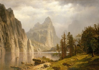 Rzeka Merced, dolina Yosemite autorstwa Albert Bierstadt