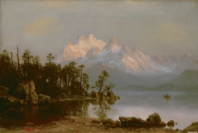 Kajakarstwo górskie autorstwa Albert Bierstadt