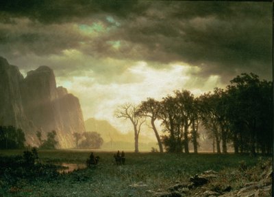 Przechodząca burza w Yosemite autorstwa Albert Bierstadt