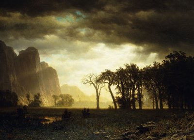 Przechodząca burza w Yosemite, 1865 autorstwa Albert Bierstadt