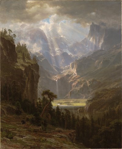 Góry Skaliste, „Szczyt Landera” autorstwa Albert Bierstadt
