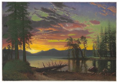 Zmierzch, Jezioro Tahoe, ok. 1870 autorstwa Albert Bierstadt