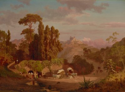 Widok na Subiaco, Włochy 1859 (olej na płótnie) autorstwa Albert Bierstadt