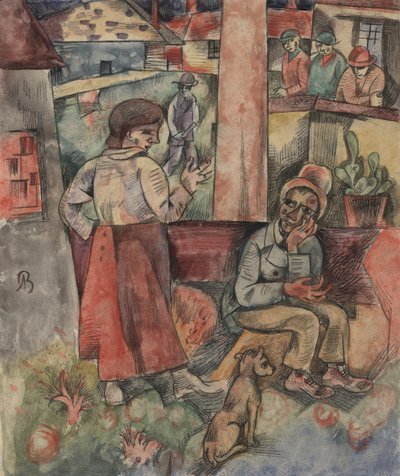 Krawędź wsi; Fabrikstadt autorstwa Albert Bloch