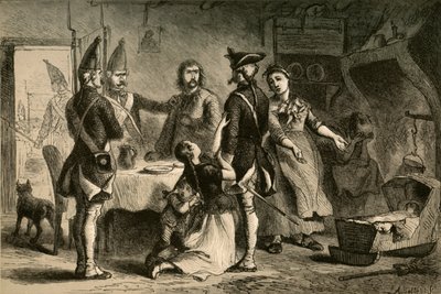 Pobór żołnierzy niemieckich do służby w Ameryce, 1877. autorstwa Albert Bobbett