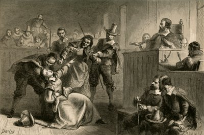 Żona Edmunda Cheesemana przed gubernatorem Berkeley, 1877. autorstwa Albert Bobbett