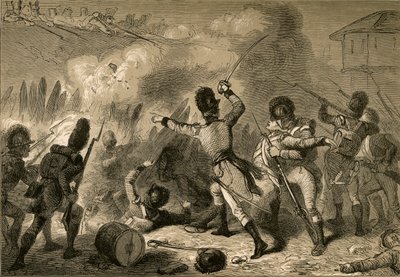 Brytyjczycy odparli w Fort Stephenson, 1878. autorstwa Albert Bobbett