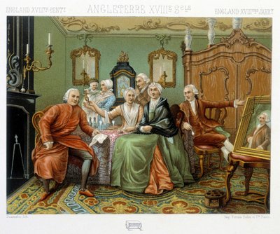 Angielska burżua w ich wnętrzu autorstwa Albert Charles August Racinet