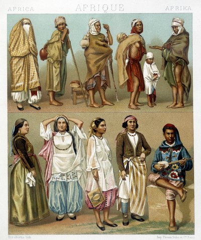 Ilustracja do filmu „Strój historyczny” Racinet autorstwa Albert Charles August Racinet