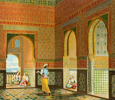 د بډایه مور د استوګنې داخلي برخه، د اګسټ راسینیټپولي لخوا د بشپړ پوښاک تاریخ څخه انځور autorstwa Albert Charles August Racinet