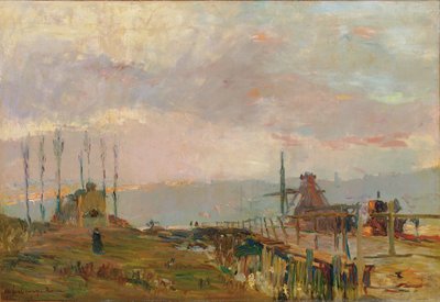 Rustykalny most w pobliżu Rouen autorstwa Albert Charles Lebourg