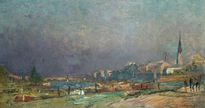 Nad brzegiem rzeki autorstwa Albert Charles Lebourg