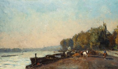 Jesienią na moście w Suresnes autorstwa Albert Charles Lebourg