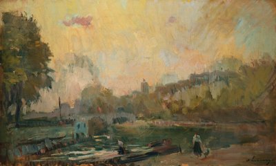 Brzegi Sekwany w St. Cloud autorstwa Albert Charles Lebourg