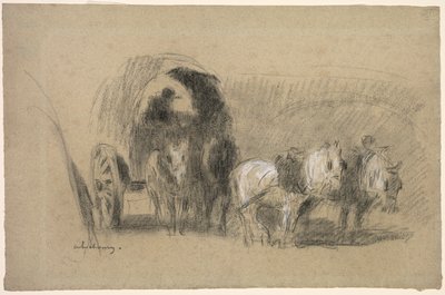 Wózek na mąkę Millers Carriage, ok. godz. 1895. autorstwa Albert Charles Lebourg