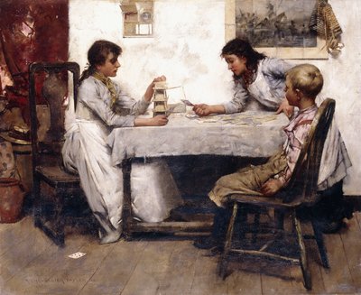 Dom z kart, 1888 autorstwa Albert Chevallier Tayler