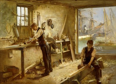 Warsztat okrętowy, 1902 autorstwa Albert Chevallier Tayler
