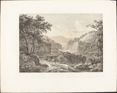 Cascatella di Tivoli, drugi widok autorstwa Albert Christoph Dies