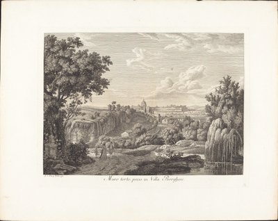 Niewłaściwa ściana, zrobiona w Villa Borghese autorstwa Albert Christoph Dies