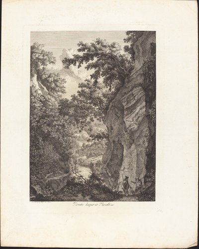 Ponte Lupo w Tivoli autorstwa Albert Christoph Dies
