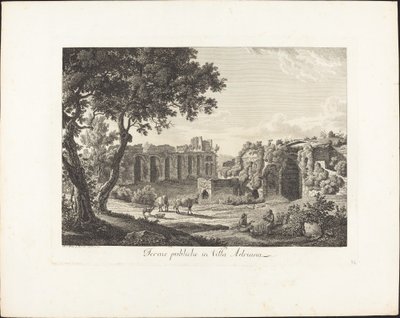 Łaźnie publiczne w Villa Adriana autorstwa Albert Christoph Dies