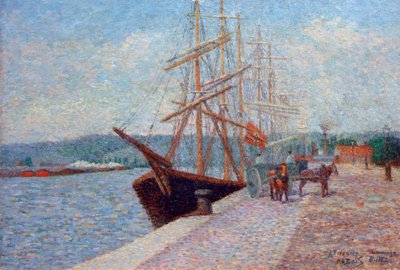 Quai de Lesseps - Rouen autorstwa Albert Dubois Pillet