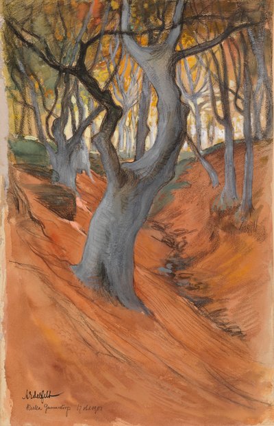 Las bukowy autorstwa Albert Edelfelt