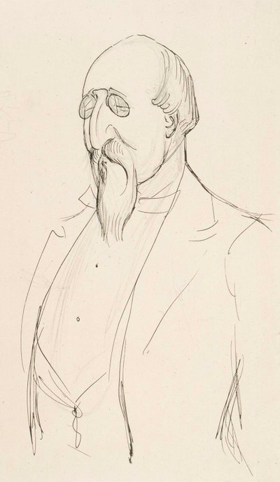 Karykatura Leo Mechelina autorstwa Albert Edelfelt