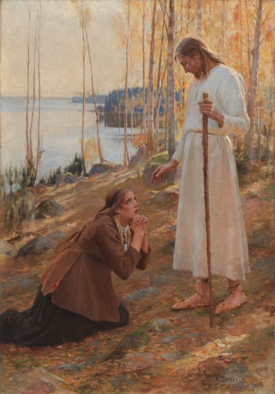 Chrystus i Maria Magdalena – fińska legenda autorstwa Albert Edelfelt