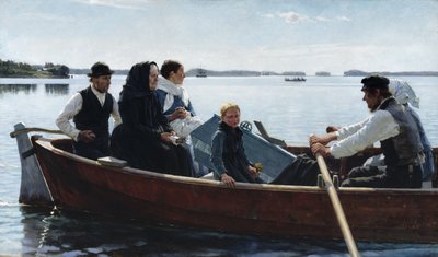 Przenoszenie trumny dziecka / Pogrzeb dziecka autorstwa Albert Edelfelt