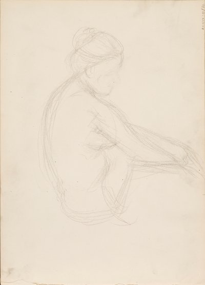Siedzenie nago autorstwa Albert Edelfelt