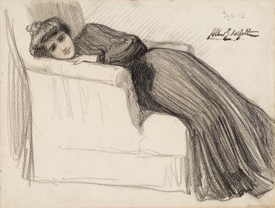 Odpoczywająca kobieta autorstwa Albert Edelfelt