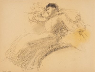 Odpoczywająca kobieta autorstwa Albert Edelfelt