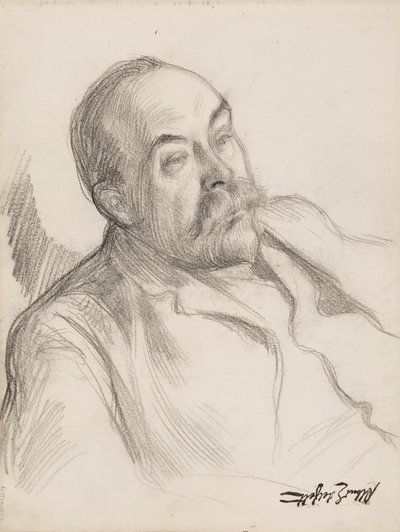Szkic portretu mężczyzny autorstwa Albert Edelfelt