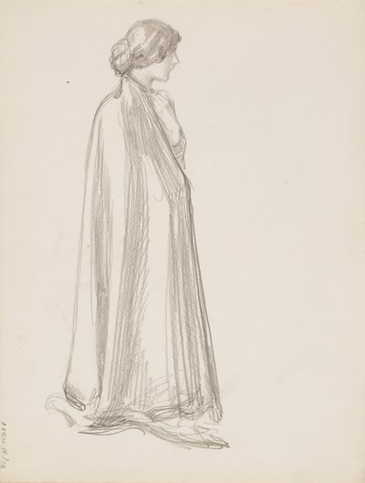 Kobieta w pelerynie autorstwa Albert Edelfelt