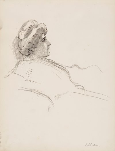 Profil kobiety (Ellan) autorstwa Albert Edelfelt