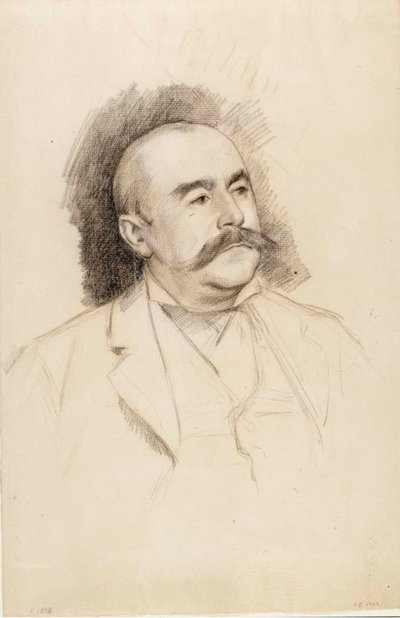 Portret barona A. Portalisa, szkic autorstwa Albert Edelfelt