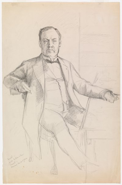Portret Louisa Pasteura, szkic autorstwa Albert Edelfelt