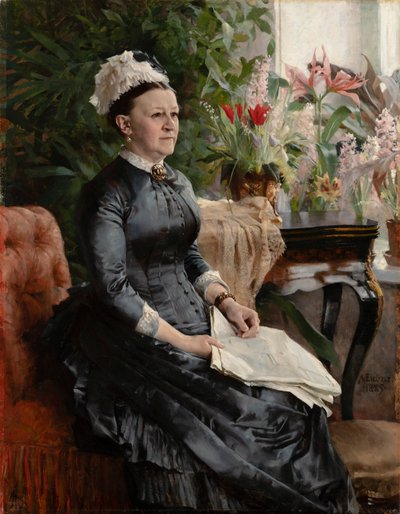 Portret pani Anny Sinebrychoff autorstwa Albert Edelfelt