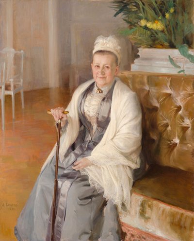 Portret pani Anny Sinebrychoff autorstwa Albert Edelfelt