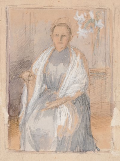 Portret pani Anny Sinebrychoff, szkic autorstwa Albert Edelfelt