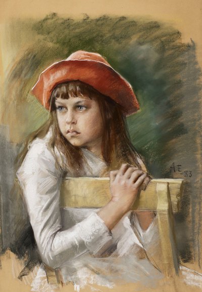 Portret siostry artysty, Berty Edelfelt autorstwa Albert Edelfelt