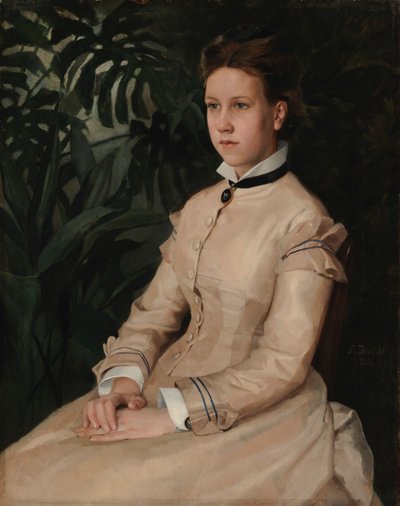Portret siostry artysty, Ellen Edelfelt autorstwa Albert Edelfelt