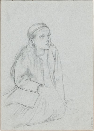 Szkic do obrazu „Chrystus i Maria Magdalena” – fińska legenda autorstwa Albert Edelfelt
