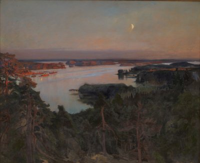 Letni wieczór, Haiko Fiord autorstwa Albert Gustaf Aristides Edelfelt